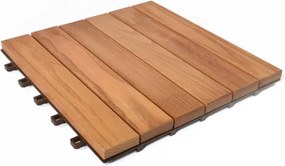 Podlahové dlaždice z jaseňového dreva v súprave 6 ks Rojaplast - Thermowood