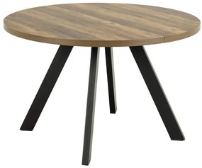 Actona Okrúhly rozkladací jedálenský stôl Zalida 120/210 - dub / čierna