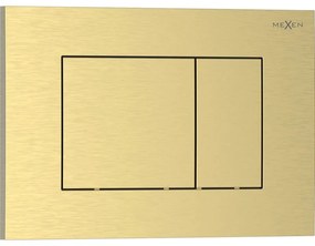Mexen Tex 02, tlačidlo na splachovanie, brúsené zlato, 6102-11