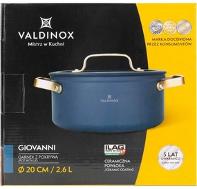 Valdinox Kastról s pokrievkou Giovanni 20 cm, 2,6 l, 2,6 l