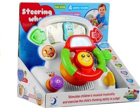 LEAN Toys Interaktívny vzdelávací volant – zvuky a svetlo