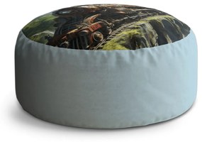 Sablio Taburet Circle Parná lokomotíva na viadukte: 40x50 cm