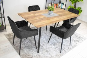 AKCIA Čierna zamatová stolička NOLA II. akosť