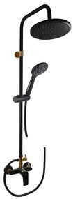 Batéria sprchová s funkcia dažďovej sprchy Colorado čierne/zlato CO182.5/3CMATZ