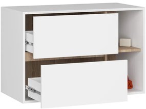 Skrinka pod umývadlo VAMI W90 2SZ 2P biela ​​/ dub sonoma