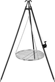 Záhradný gril Kaminer Tripod – trojnožka s nastaviteľným roštom 70 cm