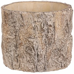 Kvetináč imitácia drevenej kôry, 21 x 21 x 17 cm,betón, 21 cm