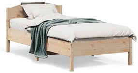Rám postele s čelom 90x190 cm masívne drevo 842622