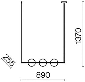 Maytoni MOD221PL-03BS - Luster na tyči ERICH 3xE14/40W/230V medená