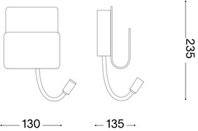 Ideal Lux - LED Nástenné bodové svietidlo PROBE LED/9,5W/230V USB biela