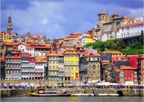Sklenený obraz - Ribeira, Portugalsko (70x50 cm)