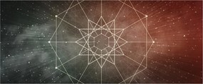 Obraz - Vesmírny dodecagram (120x50 cm)