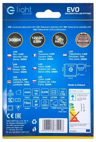 Schodiskové LED svietidlo Evo, 1x LED 0,6w, 3000k, s