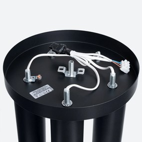 Stropné svietidlo Lagos, 5x čierne kovové tienidlo