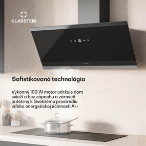 Klarstein FlashLine digestor, A++, 524 m³/h, 3 úrovne, dotykový, tichý, LED, odsávanie/recirkulácia, 100 W