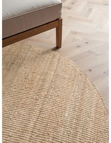 Jutový okrúhly koberec v prírodnej farbe ø 200 cm Bouclé Jaipur – Hanse Home