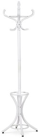 Autronic - Vešiak drevený stojanový, masív topoľ a breza, biely matný lak, výška 185 cm - F-2059 WT