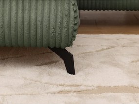 Zelená menčestrová rohová pohovka (ľavý roh/do L) Marbeya – Ropez