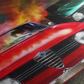 Obraz - Retro závodné autá (90x60 cm)