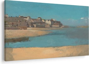 Obraz - Odilon Redon, Village by the Sea in Brittany, reprodukcia (90x60 cm)