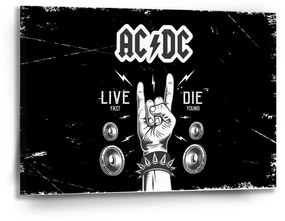 Sablio Obraz ACDC Live fast, die young - 90x60 cm
