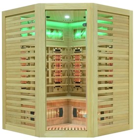 Infrasauna pre 3 osoby so soľným kameňom + turmalíny 150x150x190cm