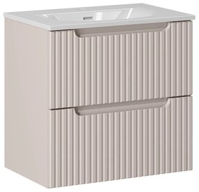 Kúpeľňová skrinka Nová Kašmírová II Nebeská so zápustným umývadlom 60 cm kašmírová/biela