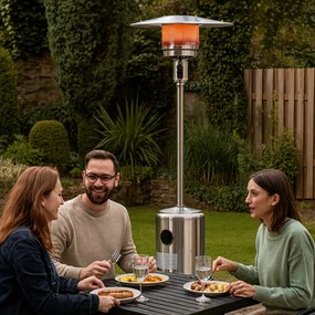Garden Line Záhradný plynový ohrievač z nerezovej ocele, 221 CM