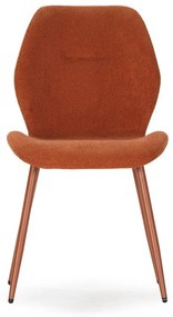 Terakotové čalúnené jedálenské stoličky v súprave 4 ks Ansu – Marckeric