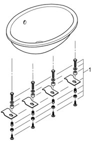 GROHE 39423000 - Zapustené umývadlo BAU CERAMIC 560 × 420 mm keramika/biela