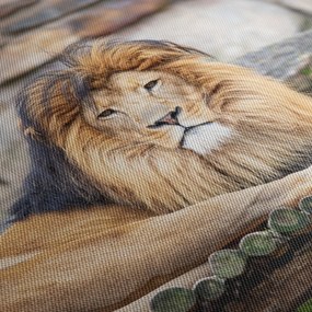 Obraz leva (s hodinami) (90x30 cm)
