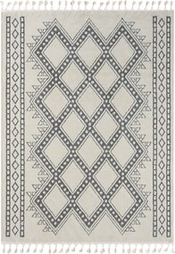 My Flair, Kusový koberec Moroccan Delight weiß, 100x200, čiernobiela, obývacia izba