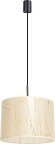 Závesné svietidlo Nevia, 1x textilné tienidlo so vzorom, b