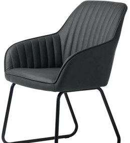 BROOKS ČALÚNENÁ STOLIČKA dark grey