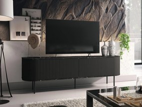 TV stolík/skrinka Niruki, Farby: čierna/čierny mramor