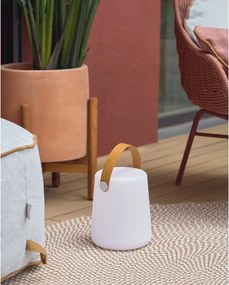 Bielo-hnedá vonkajšia lampa Kave Home Dialma