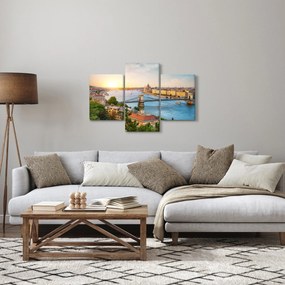 Obraz mesta Budapešť s riekou (90x60 cm)