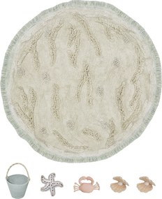 Lorena Canals, Detský kusový koberec Play Island kruh, 120x120, béžová, detská izba