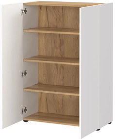 Biela predsieňová zostava v dekore duba 74x200x33 cm Alviano – Germania