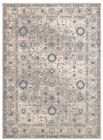 Koberec NAIN Ornament, ram 7335/51635 béžový / modrý