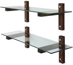 SADA 2x Nástenná polica 25x85 cm borovica/číra