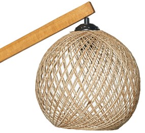 Stojací lampa Beehive z masivu ecru/hnědá