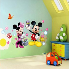 Veselá Stena Samolepka Minnie a Mickey Mouse