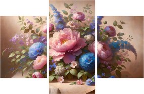Obraz - Stôl plný kvetov (90x60 cm)