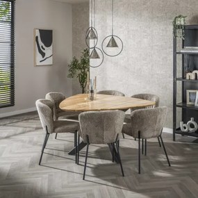Jedálenský stôl 29-65 135x135cm Triangle Masív drevo Acacia  - Komfort-nábytok