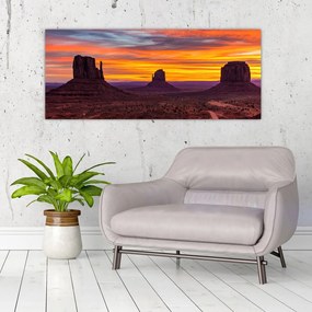 Obraz - Monument Valley v Arizone (120x50 cm)