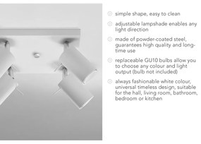 Biele stropné svietidlo Sollux Etna