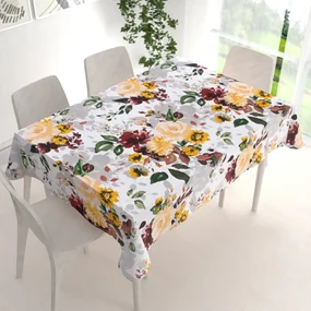Biante Bavlnený obdĺžnikový obrus Sandra SA-217 Veľké žlté kvety 100x140 cm