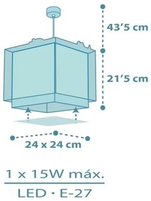 Dalber 63452 - Detský luster BABY DINOS 1xE27/15W/230V pestrofarebný