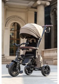 QPlay - Detská trojkolka 7v1 COMFO MAX hnedá